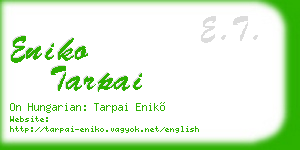 eniko tarpai business card